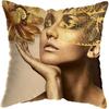 Decor Home Moda Afro Negru Femei Fete Canapea Fete de Perna Dormitor Sufragerie Huse de Perna