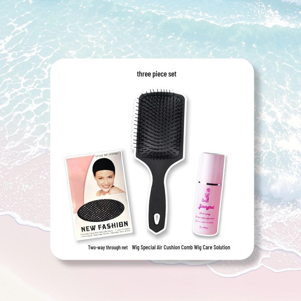 Women's Full Head Wig with Natural Seamless Bangs and Large Waves for Autumn and Winter 