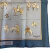 Hermes Journey To Niger Silk Silk Carre 45 Scarf Blue Silk Women Used