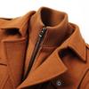Men's Winter Wool Coat - Double Collar, Mid-Length for Middle-Aged and Elderly