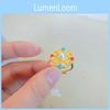 Style Antique Charming Enamel Ring With Royal Flower Design Perfect For 2024 Spring
