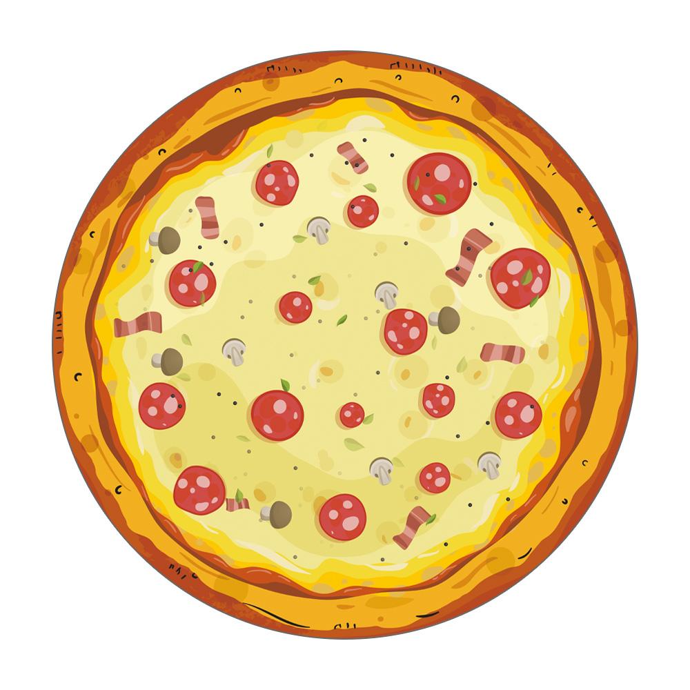 Fruit Biscuit Print Pattern Round Floor Mat Home Bedroom Living Room Decorative Floor Mat Doormat