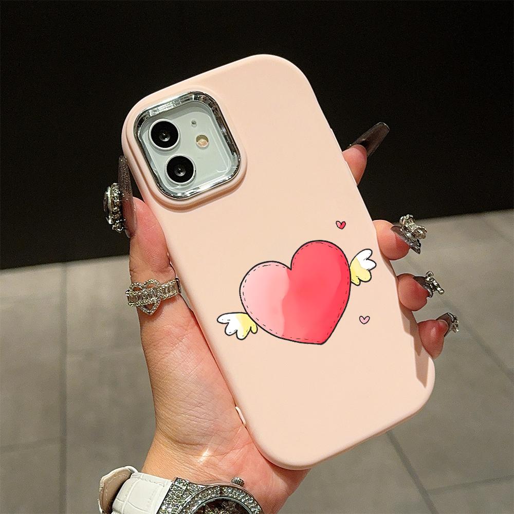 Solid Color Silver Edge Lens Soft Liquid Silicone Shockproof Phone Case for iPhone Samsung Huawei Honor Xiaomi Redmi OPPO Realme Vivo Infinix Tecno