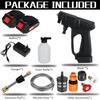 AC 110-220V Cordless High Pressure Car Washer 88VF Rechargeable Car Wash Guns Electric Water Guns Foam Machine for 18V Battery 1500W