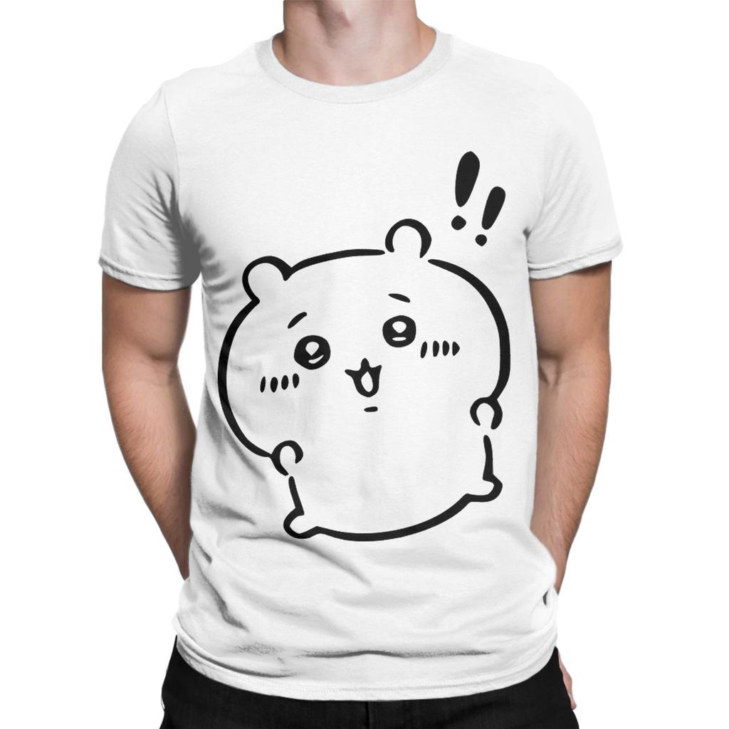 Chiikawa inspired design T Shirt Men 100%Cotton Clothing Hip Hop  Round Neck Short Sleeve