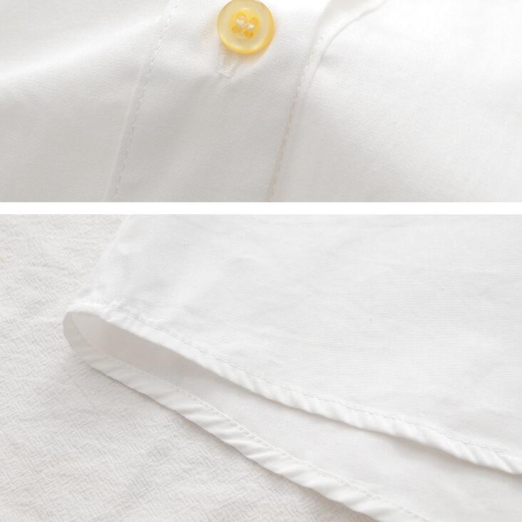 Jar a jeseň 2024 Nová výšivka Farebné gombíky Kreslená voľná košeľa Dámska košeľa s dlhým rukávom na spodok