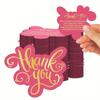 50 Sheets, Unique, Thank-you Card, Small Business, Pink, Thank-you Card, Double-sided Printing, Party Decoration, Commercial Label