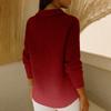 Damen Pailletten Strick Casual Pullover Tops Mode Langarm Pullover