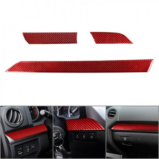 LHD Carbon Fiber Inner Dashboard Panel Cover Trim For Toyota Tundra 2014- 18