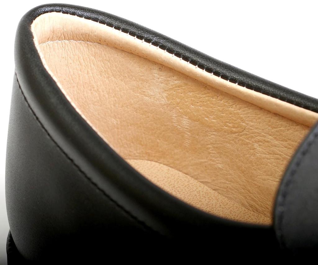 Vyrobeno z pravé kůže, snadno se nazouvá [Kid Core] mokasíny, Japonsko, kůže, děti, junioři, oblečení, unisex, CO1523, černé, 23,5