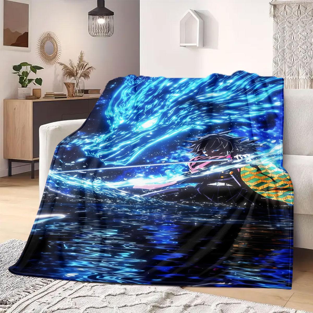 

Kimetsu no Yaiba Flannel Blanket Warm,Comfortable,Suitable for Bedrooms,Sofas,Beds,Chairs,Picnics,Travel 75x90cm