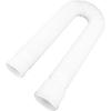 Rain Gutter Downspout Extension Flexible PE Extendable Drain Away Extender for Outdoor Villa Round (White)
