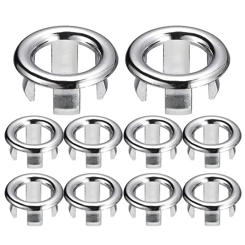 Runde Überlaufabdeckung für Spülbecken, Haushaltswaschbecken, hohler Überlaufring, Badewannen-Ablaufkappe, Stöpselabdeckungen, Badezimmer-Zubehör für Küche