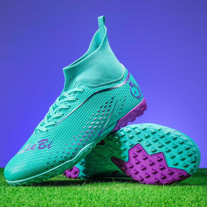 33-46 Men's/Women's Football Boots Rubber Soft Sole Short Nails Artificial Turf Youth Kids Football Shoes
