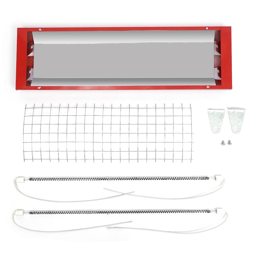 2PCS Baking Infrared Paint Curing Lamp 2000W Heater Lamp 110V for Automotive Spray Booths Far Infrared Radiation Heating No Plug