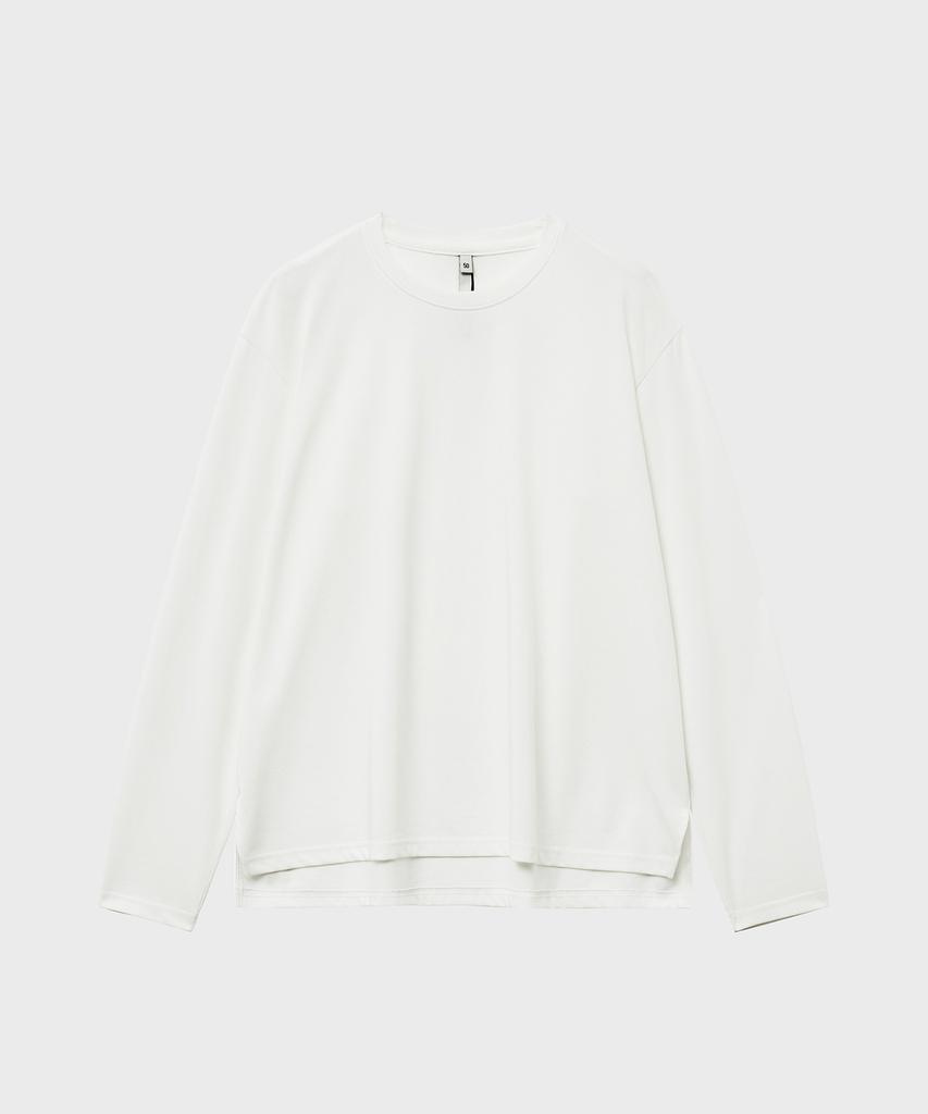 NOIRER Silky Blended Crew Neck T-Shirt (White)