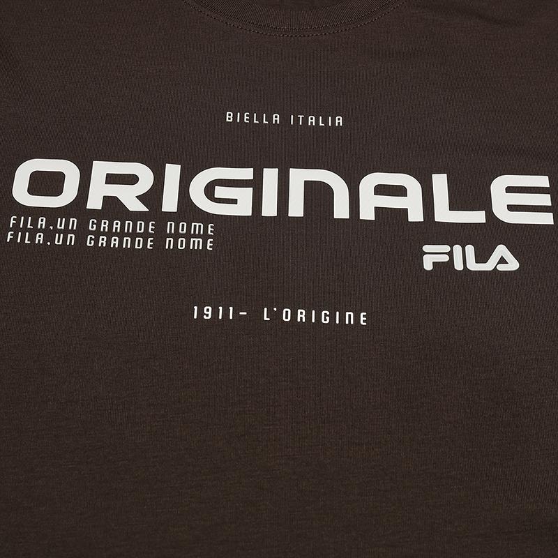 FILA Original Fashion Retro Simple Casual Sports Daily Versatile Comfortable Cool Breathable Soft Cotton Knitted Short Sleeve T-Shirt F11M539111F-BN