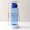 550ml Portable Plastic Water Bottle Sports Cup With Anti Drop Rope Outdoor Water Container Color Transparent Pet Flip Cover