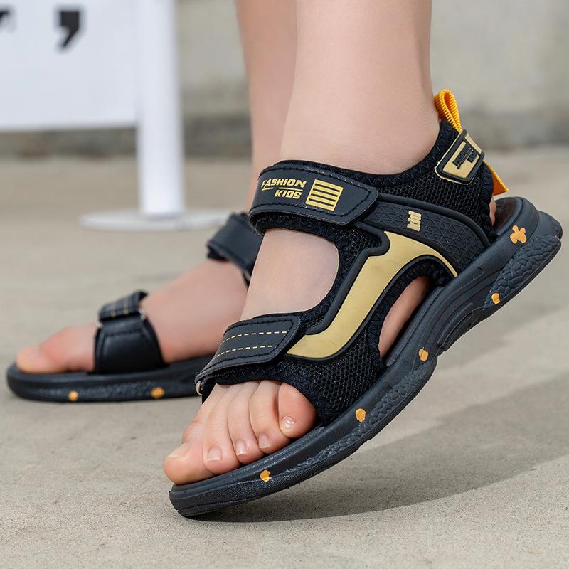 199 Manufacturers Boys Sandals 2025 New Middle-aged and Older Children Korean Version Summer Baby Children Non-slip Soft Bottom Sand