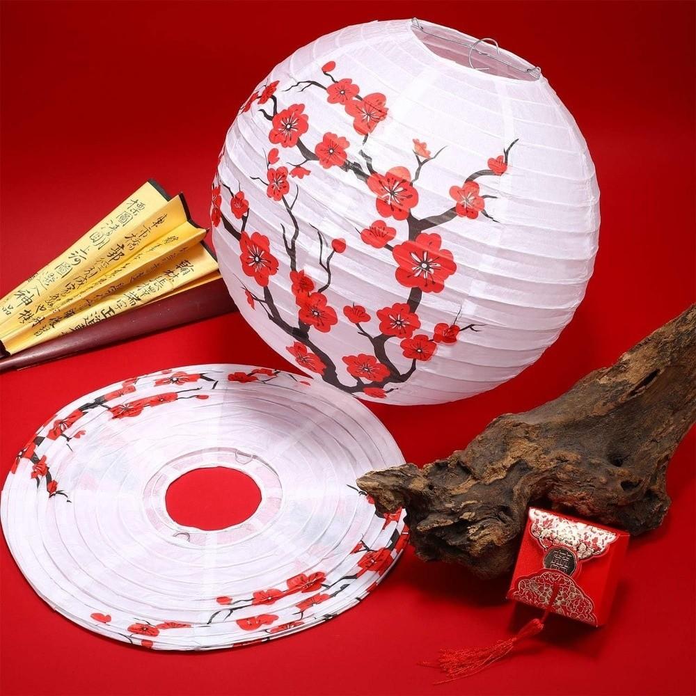 3Pcs Paper Material Paper Lanterns Cherry Blossom Themed Plum Blossom Lantern  Family Restaurant
