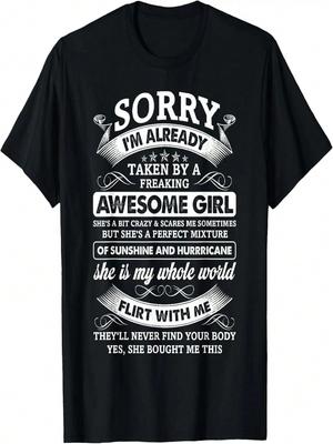 Unisex Tričko s nápisem Sorry, už mě má bláznivě skvělá holka