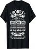 Camiseta Unisex Lo Siento, Ya Estoy Ocupado Por Una Chica Increíble