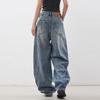 Vielseitige Lockere Säbelbein-Jeans Vielseitige Schmale Retro-Hose Stilvolle Klassische Denim-Silhouette Jeans, Vintage-Waschung mit Entspannter Passform