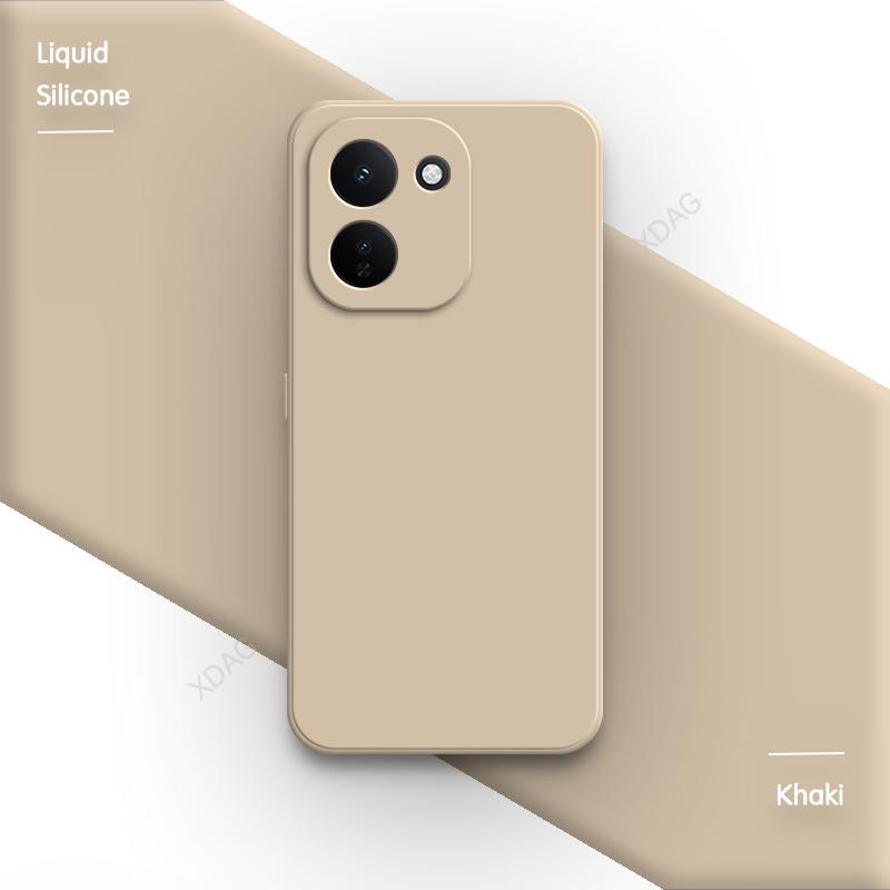 Soft Funda Phone Case for VIVO iQOO Z11 Z11X Turbo 5G Classic Contracted Pure Color Liquid Silicone Shockproof Luxury Back Cover