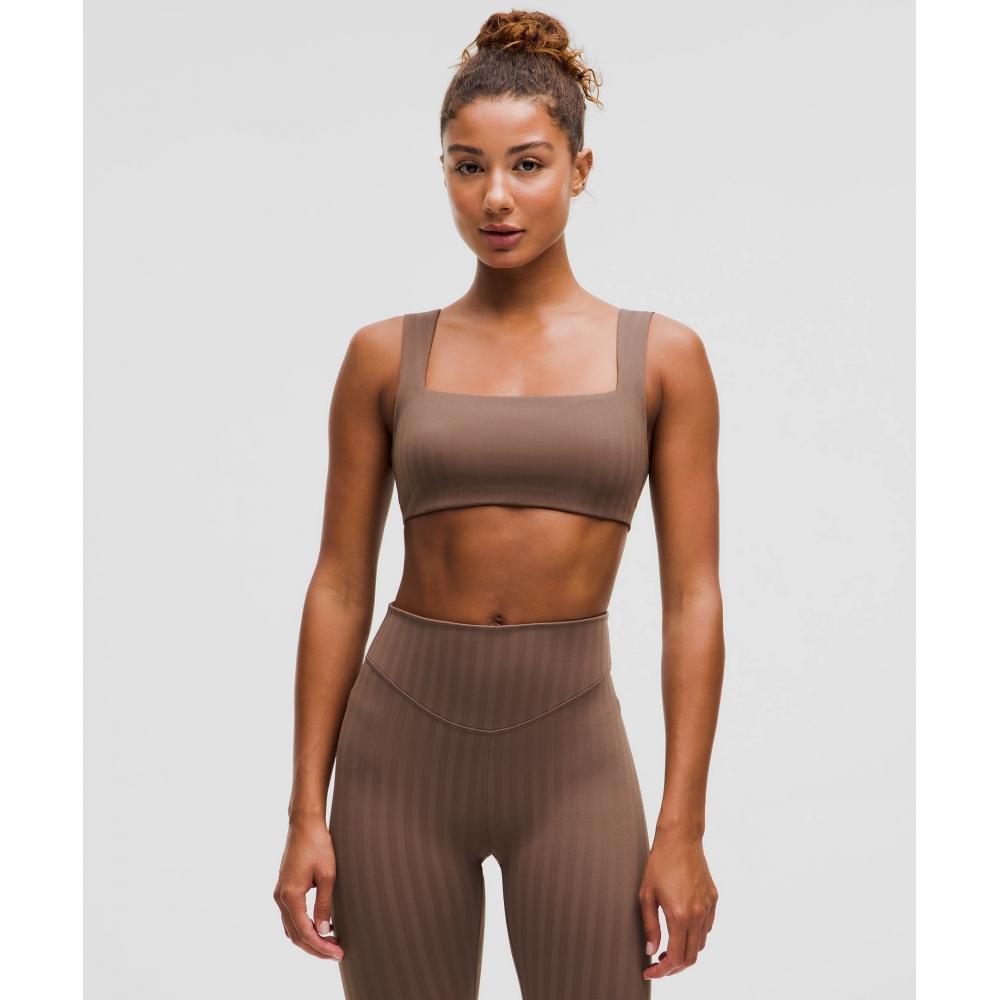

Lululemon WUnder Under BrA Light Support A B Cup tonAl Stripe dArk Oxide XXS