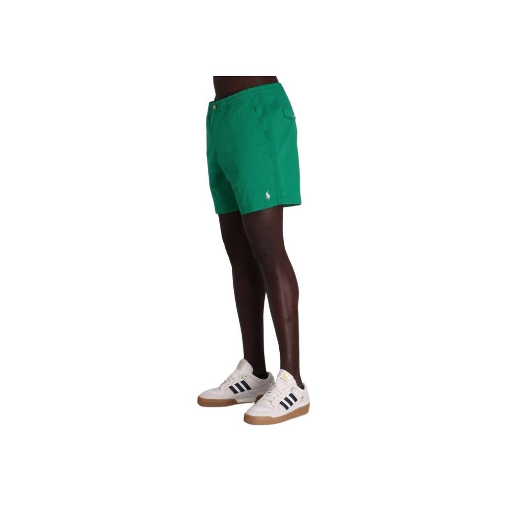 Polo Ralph Lauren SS24 Solid Color Mid-Rise Zipper Side Pocket Casual Shorts Men Shorts Billiard-Green 710644995-055