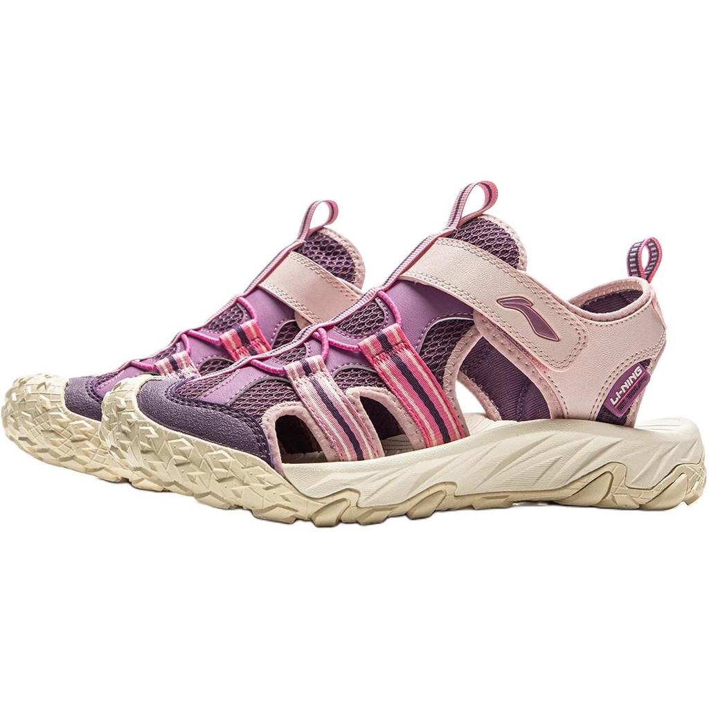 Li Ning Kids Comfortable Soft Non-Slip Wear-Resistant Low-Top Sandals Kids sandals Purple YKUV014-2