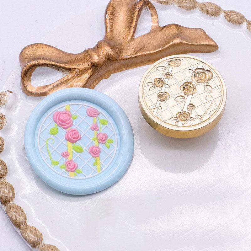 Stempellack Siegel Kupferkopf Künstlerisches Relief Rose Umschlag Tulpe Kerzenlicht Maiglöckchen Flammenfarbe Siegelkopf