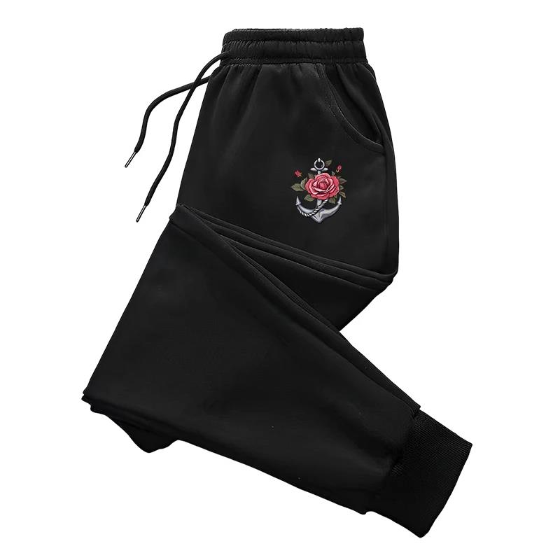 Mens Sweatpants Retro Pattern Printing Trousers Gym Sports Jogging Pants Outdoors Daily Casual Man Pants Streetwear Versatile