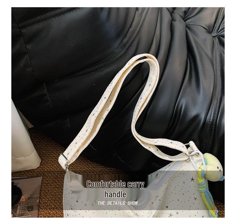 Korean Star Print Women's Tote: Large Capacity Fashion Bag for Summer Commute & Students