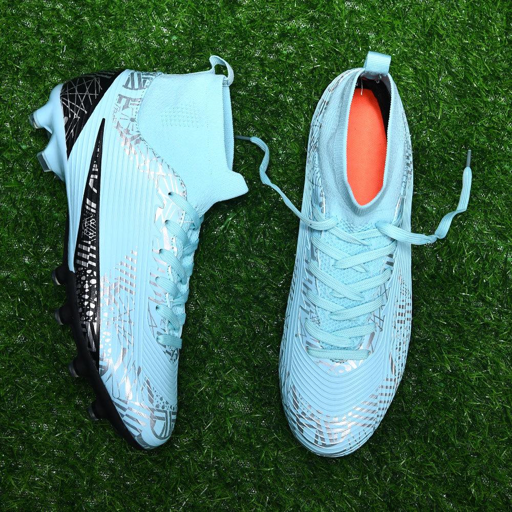 2024 Football Boots Long Spikes High Ankle Soccer Shoes FG Outdoor Grass Cleats Soccer Boots Training Sport Football Shoes