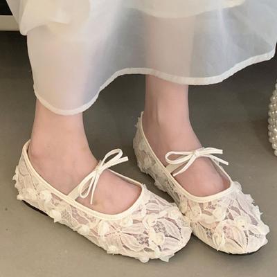 2025Flats Damen Slipper Schuhe Elegant Mesh Spitze Schuhe Designer Flache Damen Sneaker Sommer Damenschuhe