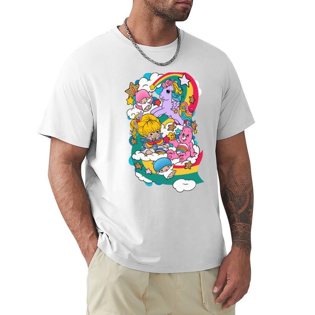 80s Cartoon TShirt Cotton Man Tshirts Shirts Graphic Funny Tshirt Hippie Clothes Men T Shirts