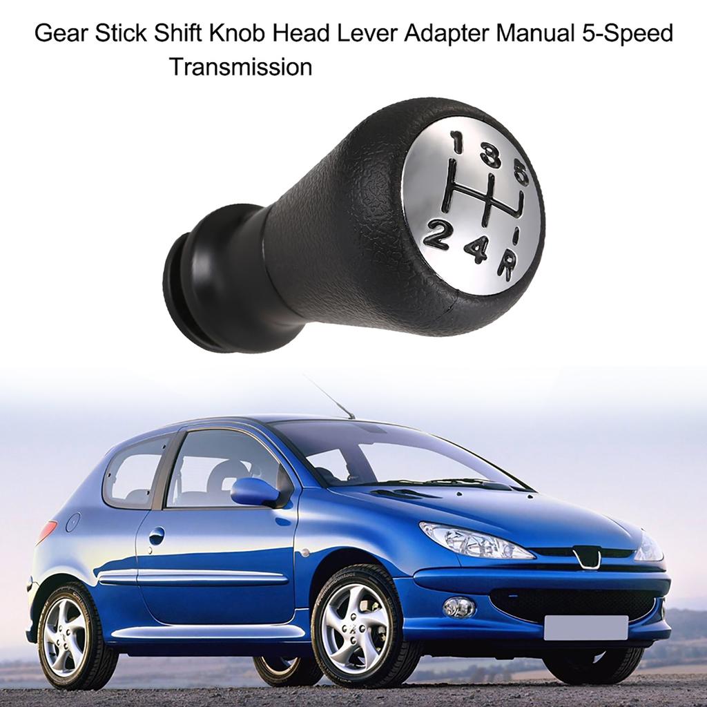 Gear Stick Shift Knob Head Lever Adapter Manual 5 Speed Transmission Replacement for Peugeot 206 207