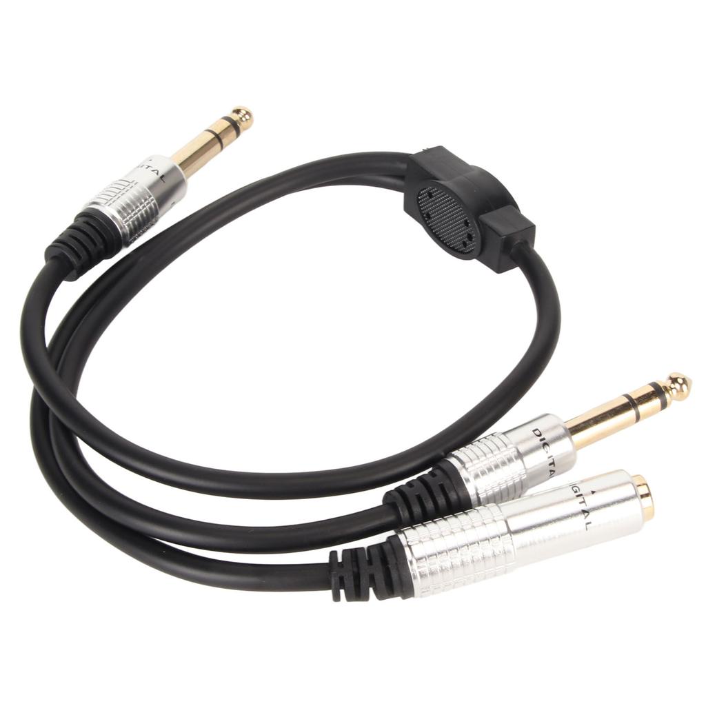 6,35 mm auf Dual 6,35 mm Y-Splitterkabel Zweikanalig Stecker auf Stecker Buchse 14 Zoll Stereokabel für