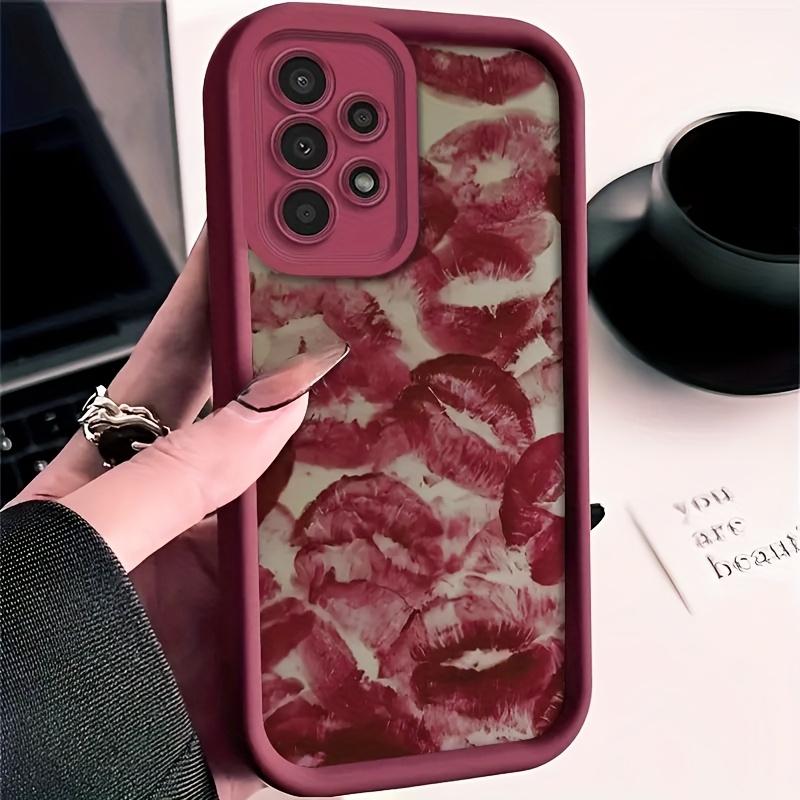 Flame Red Lips Phone Case Suitable for Samsung for Galaxy S26 S25 S24 S23 S22 S20 FE Ultra Plus 5G Anti Drop Back Cover