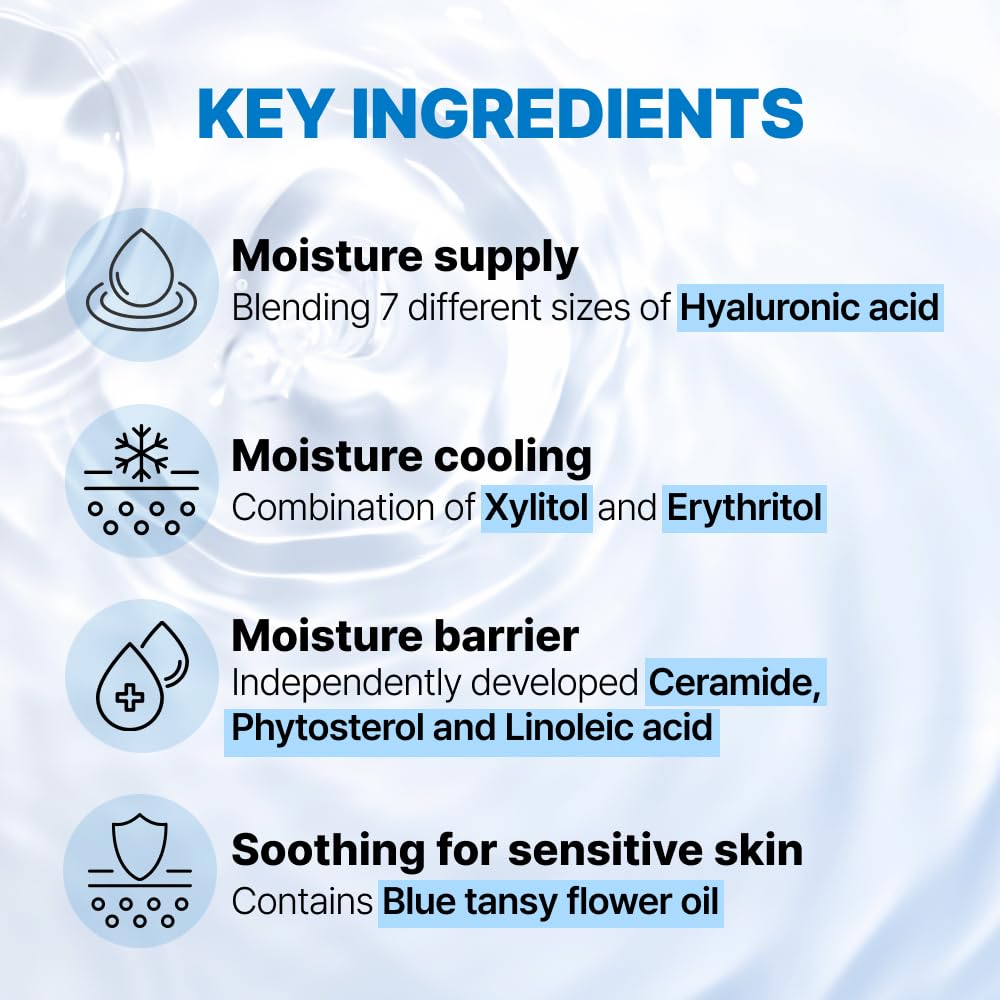 Real Barrier Aqua Soothing Ampoule Moisturizing Serum for Sensitive and Dry Formulated with Ceramides and Hyaluronic Korean Moisturizing and Glowing