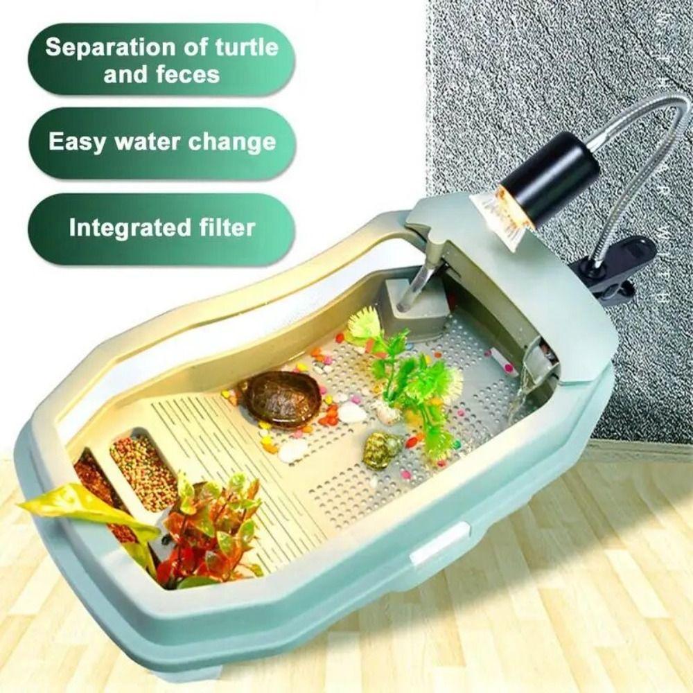 Detachable Turtles Tank Aquarium Widen Tortoise Habitat Turtle Tank Container  Hermit Crab Resting