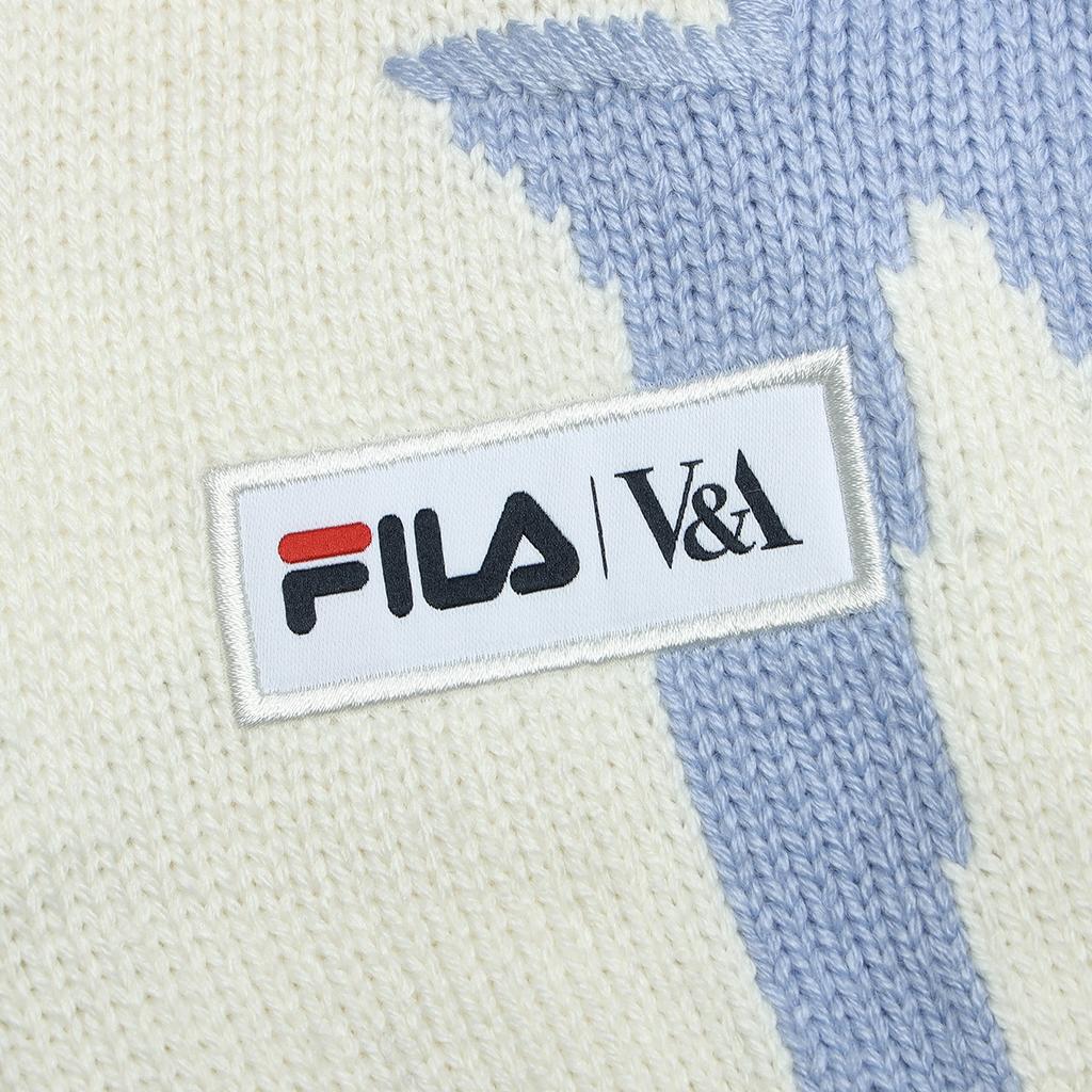 New FILA X V&A BOWUGUAN LIANMINGKUAN Long Sleeved Sweater Women's All Over Print F11W418402F-ZA