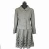 Made In Japan/M'S GRACY/Two-Piece Set Up/Knee-Length Skirt/Fully Lined/9AR/Gray/Floral Embroidery/Suit/Jacket