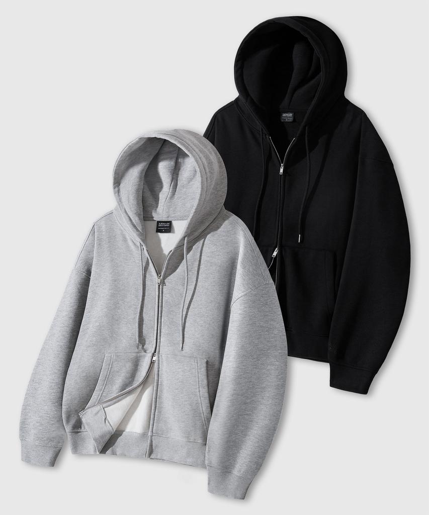 Lemain Second 2-Way Oversized Sweat Zip-Up_3 Colors