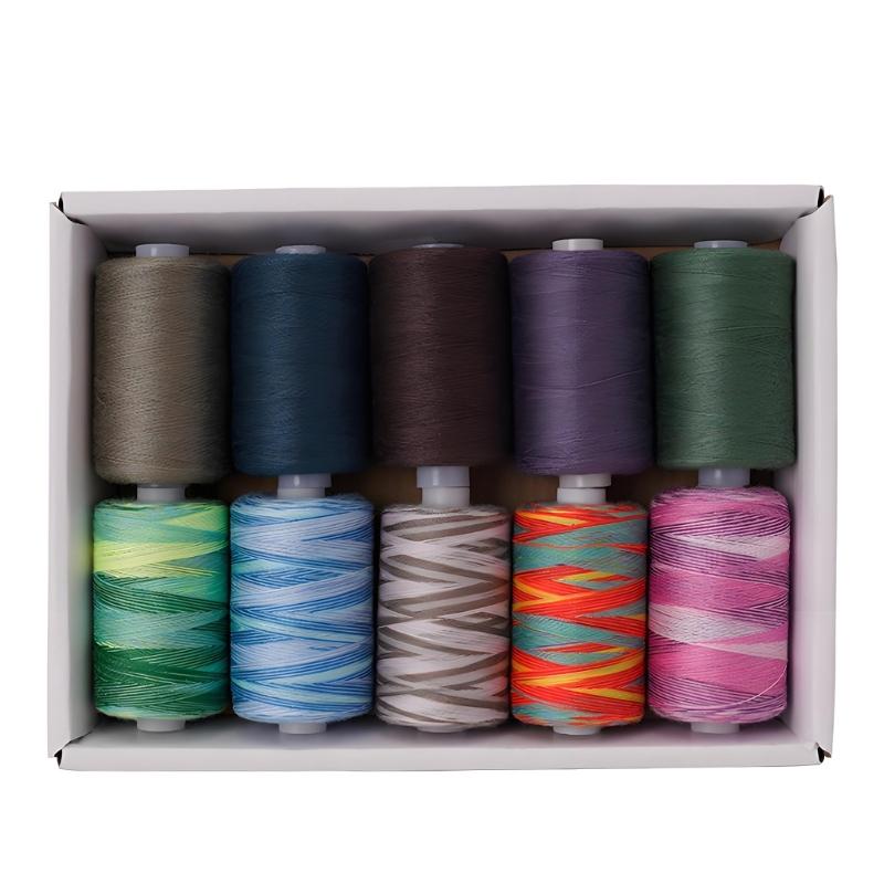 High Strengths Polyester Sewing Thread 8 Color for Fabrics Industrial Machine Use Sturdy Stitching