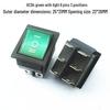 KCD4 Rocker Switch: 4/6 Pins, 2/3 Positions, Illuminated, 25x31mm, 16A 250V Power Button