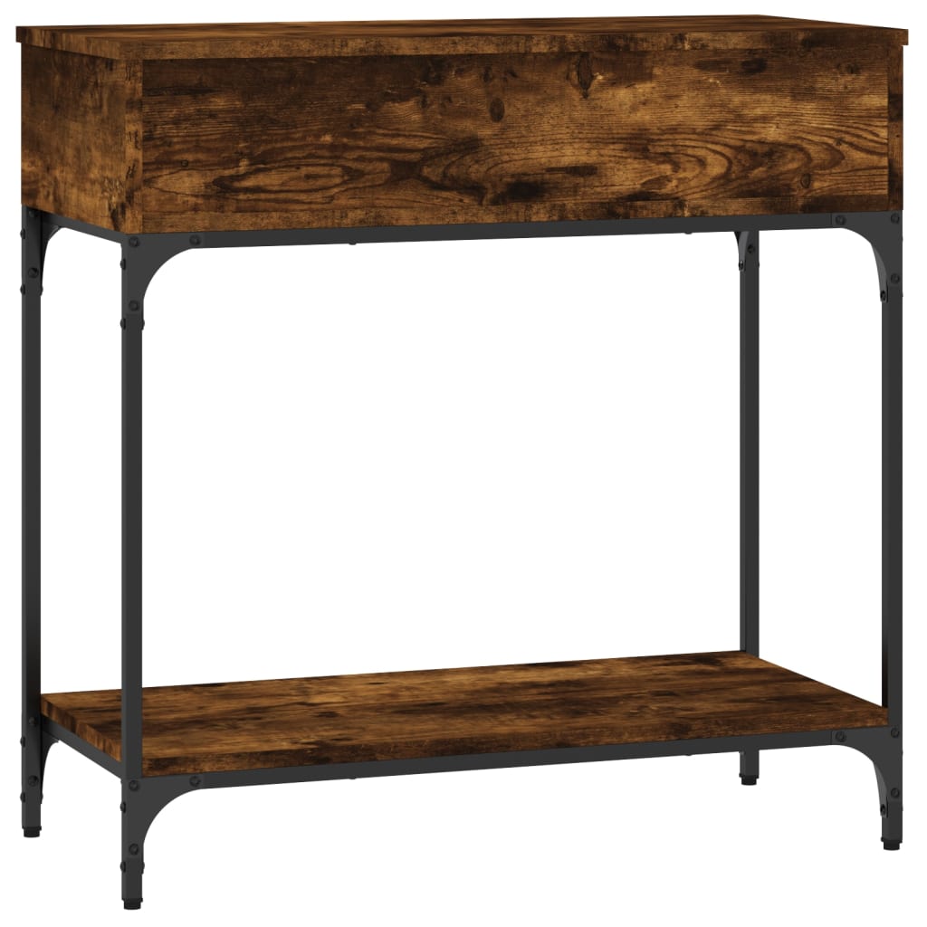 Console Table Smoked Oak 75x34.5x75 cm Particleboard
