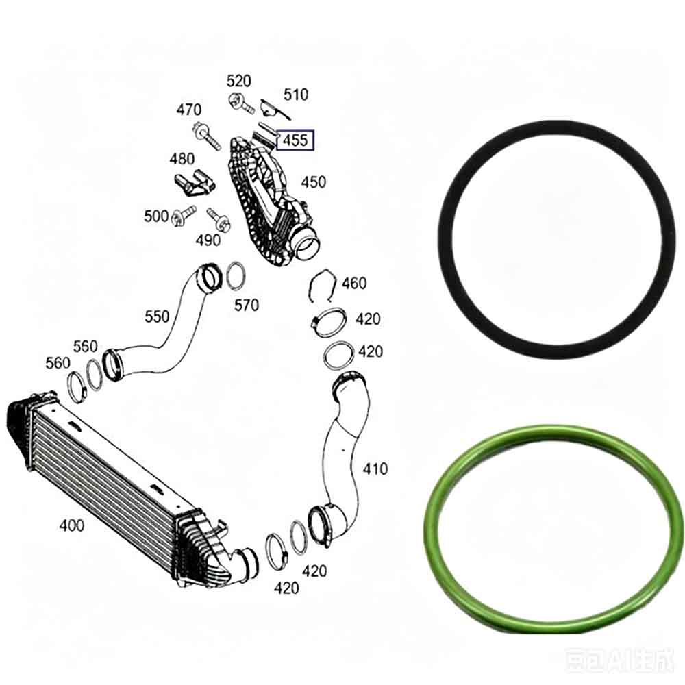 Kit Guarnizioni Aspirazione Turbo & Sfiato A6420940080 A6420940580 Per Mercedes-Benz