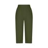 Women's Casual Fashion High-Waisted Cropped Pants With Pockets